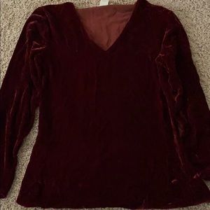 Velvet red top